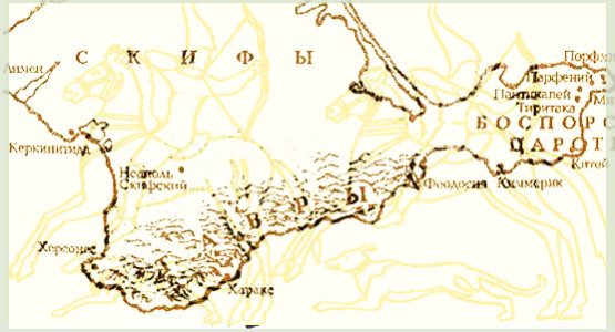 Карта Крыма Народ Тавры